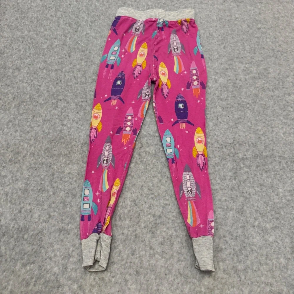 Little Sleepies 3T Pink Rocket Ship Bamboo Viscose Pajama Set Lunaluxe Space